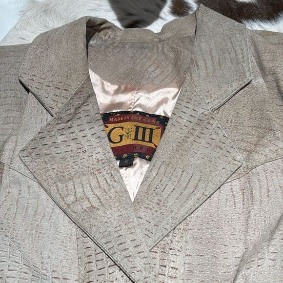 Vintage 80s G-III Padded Shoulder Motorcycle Leather Biker Jacket - Picture 2 of 15